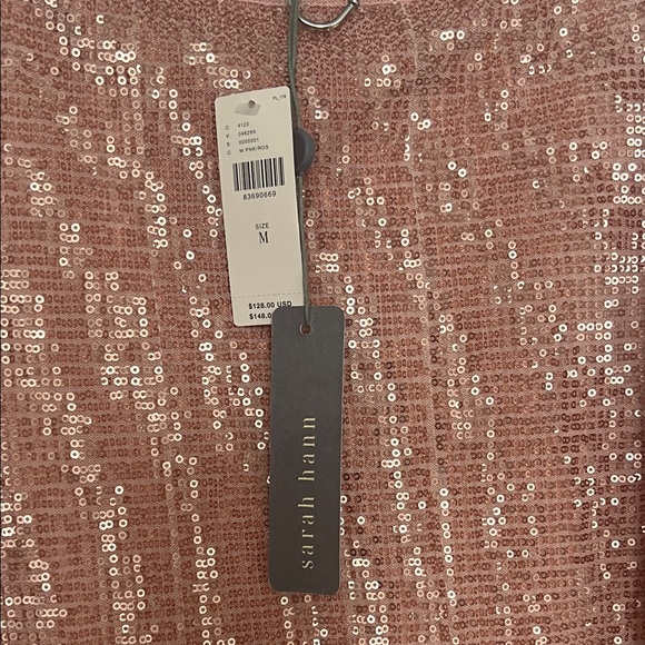 Anthropologie Rose Sequin Pencil Skirt - Picture 6 of 6